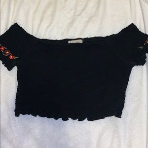 Off the shoulder crop top